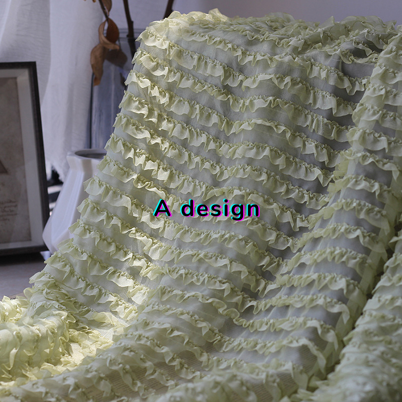 Similar style collect inside Chiffon Fabric with Ruffle and 3D Hook Embroidery for Women Dresses Similar style collect inside Chiffon Fabric with Ruffle and 3D Hook Embroidery for Women Dresses