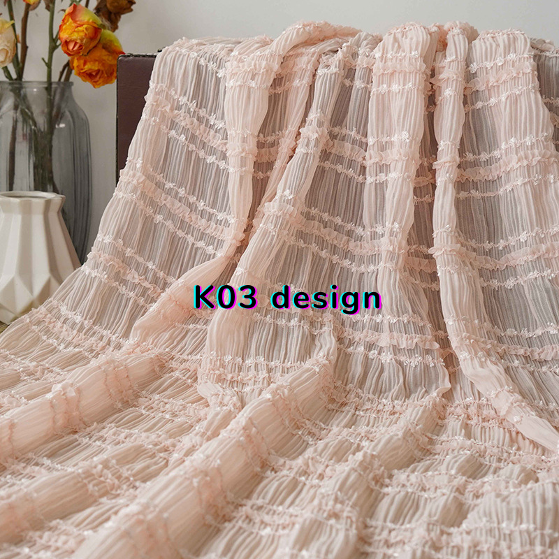 Similar style collect inside Chiffon Fabric with Ruffle and 3D Hook Embroidery for Women Dresses Similar style collect inside Chiffon Fabric with Ruffle and 3D Hook Embroidery for Women Dresses