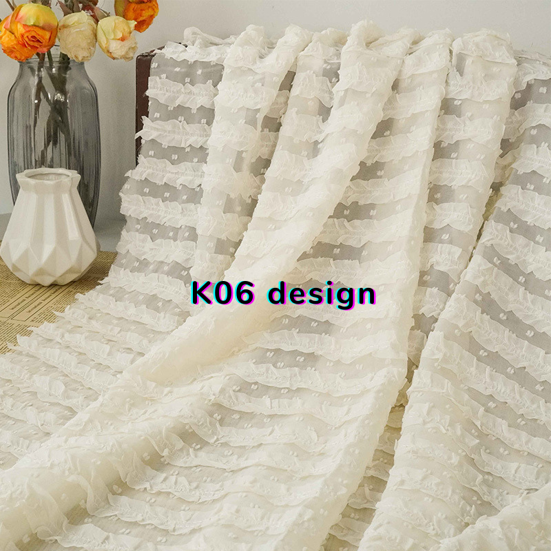 Similar style collect inside Chiffon Fabric with Ruffle and 3D Hook Embroidery for Women Dresses Similar style collect inside Chiffon Fabric with Ruffle and 3D Hook Embroidery for Women Dresses