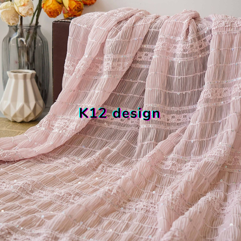 Similar style collect inside Chiffon Fabric with Ruffle and 3D Hook Embroidery for Women Dresses Similar style collect inside Chiffon Fabric with Ruffle and 3D Hook Embroidery for Women Dresses