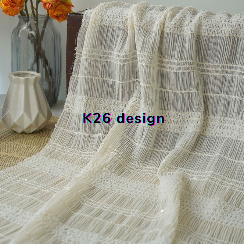 Similar style collect inside Chiffon Fabric with Ruffle and 3D Hook Embroidery for Women Dresses Similar style collect inside Chiffon Fabric with Ruffle and 3D Hook Embroidery for Women Dresses