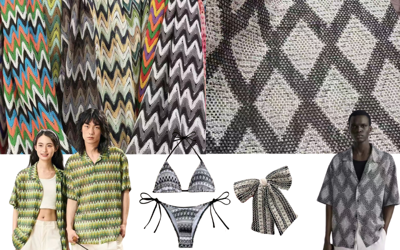 Manufacturer Jacquard Knitting Warp Knit Crochet Weave Crocheted Fabric For Dress