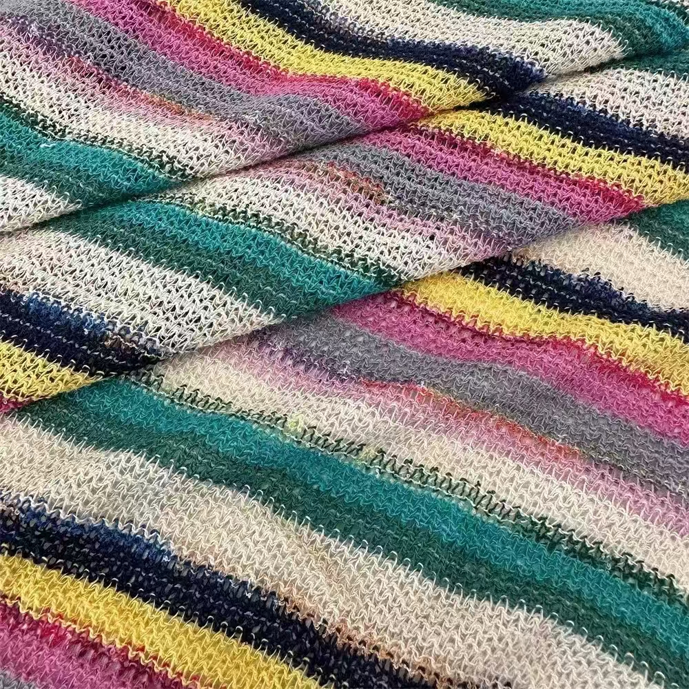 Manufacturer Jacquard Knitting Warp Knit Crochet Weave Crocheted Fabric For Dress