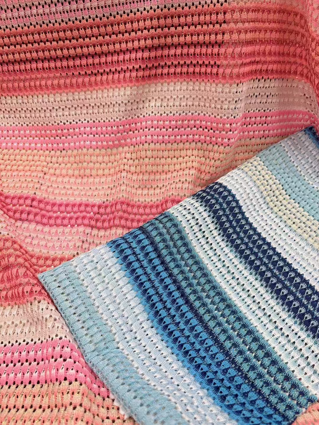 Manufacturer Jacquard Knitting Warp Knit Crochet Weave Crocheted Fabric For Dress