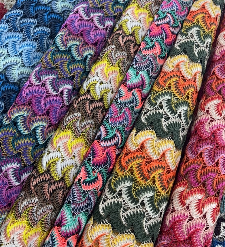 Manufacturer Jacquard Knitting Warp Knit Crochet Weave Crocheted Fabric For Dress