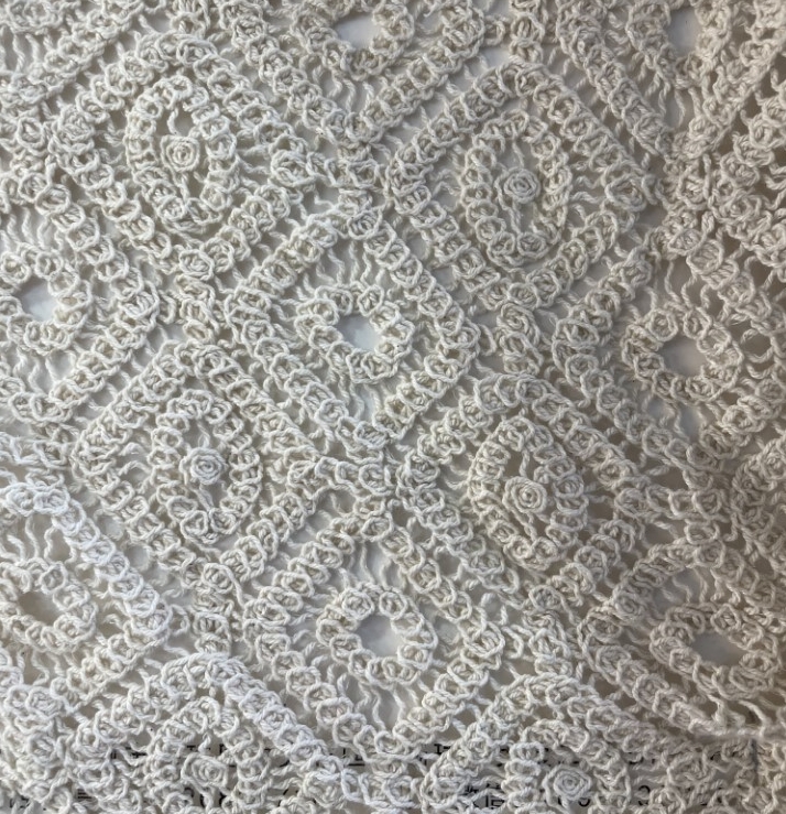 Factory designer luxury crochet cotton lace fabric geometry lace crochet fabric for garment