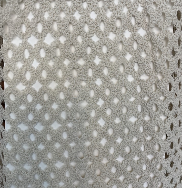 Factory designer luxury crochet cotton lace fabric geometry lace crochet fabric for garment