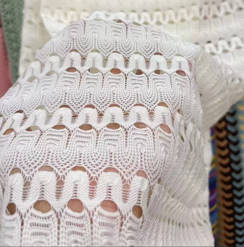 Hot-Selling Fancy Crochet Hollow Lace Fabric for Fashionable Garments for Men and Women Hot-Selling Fancy Crochet Hollow Lace Fabric for Fashionable Garments for Men and Women