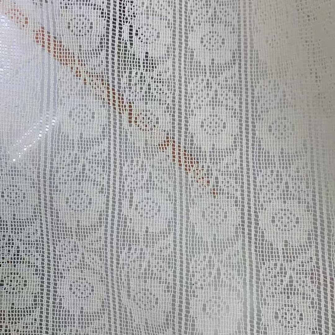 Garment textile cotton-polyester warp knitting crochet fabrics for clothing and curtains Garment textile cotton-polyester warp knitting crochet fabrics for clothing and curtains