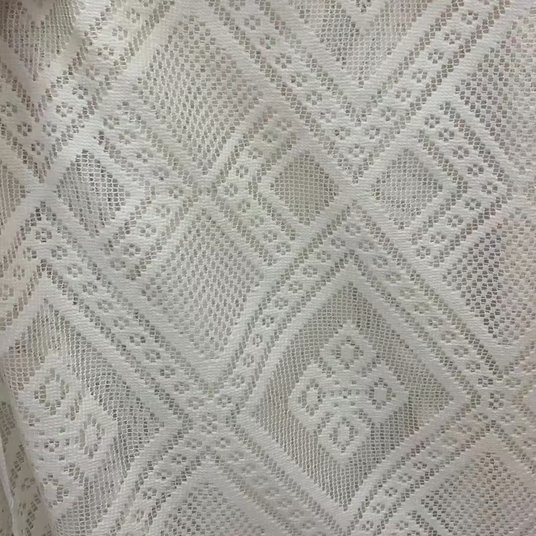 Garment textile cotton-polyester warp knitting crochet fabrics for clothing and curtains Garment textile cotton-polyester warp knitting crochet fabrics for clothing and curtains