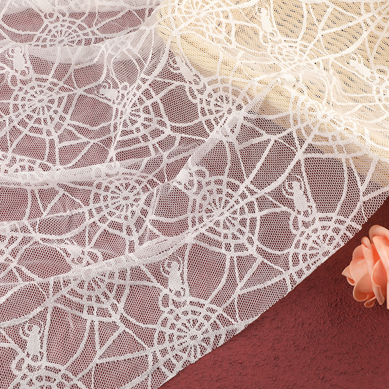 Spandex swiss voile eyelash lace fabric bridal french lace fabrics chantilly white guipure lace Spandex swiss voile eyelash lace fabric bridal french lace fabrics chantilly white guipure lace
