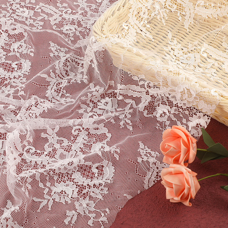 Spandex swiss voile eyelash lace fabric bridal french lace fabrics chantilly white guipure lace Spandex swiss voile eyelash lace fabric bridal french lace fabrics chantilly white guipure lace