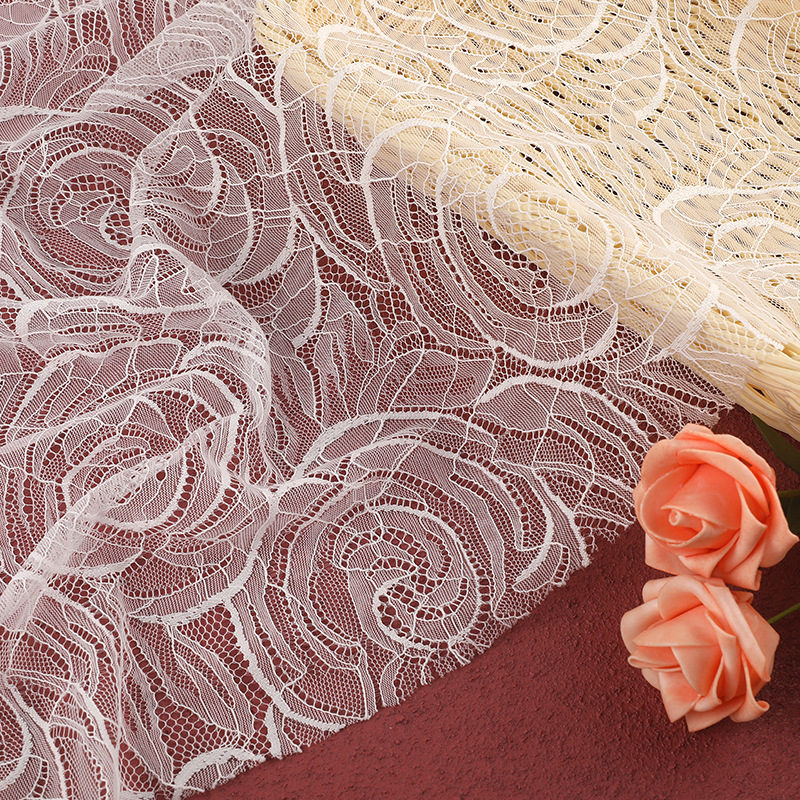 Spandex swiss voile eyelash lace fabric bridal french lace fabrics chantilly white guipure lace Spandex swiss voile eyelash lace fabric bridal french lace fabrics chantilly white guipure lace