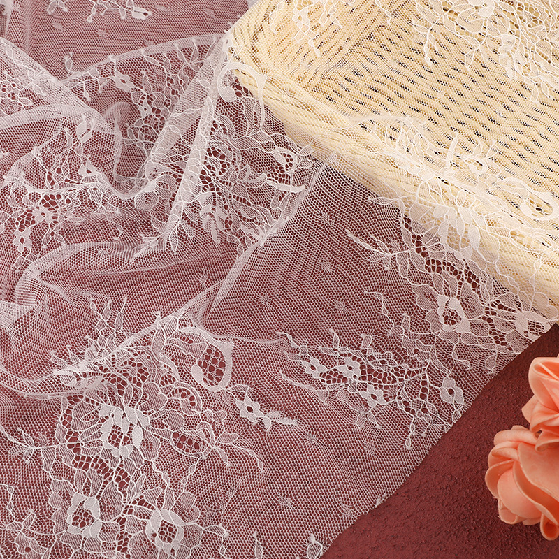 Spandex swiss voile eyelash lace fabric bridal french lace fabrics chantilly white guipure lace Spandex swiss voile eyelash lace fabric bridal french lace fabrics chantilly white guipure lace