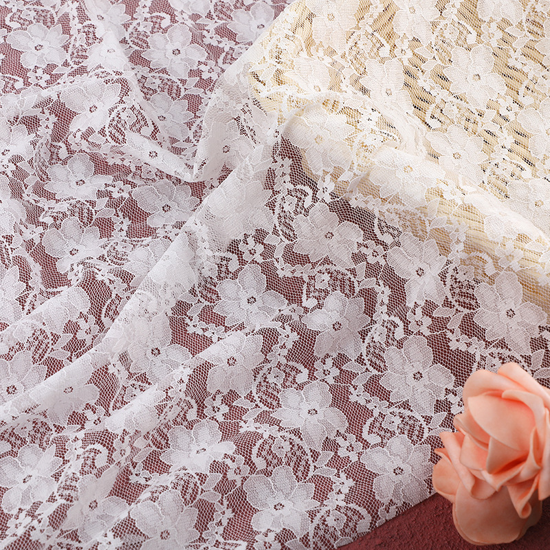 Manufacturer of warp knitted lace underwear clothing accessories wedding dress stretch lace fabric Manufacturer of warp knitted lace underwear clothing accessories wedding dress stretch lace fabric