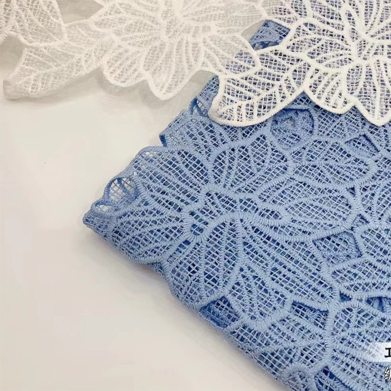 Milk Silk Lace Polyester Chemical Lace fabric Guipure Border Decoration Lace fabrics supplier