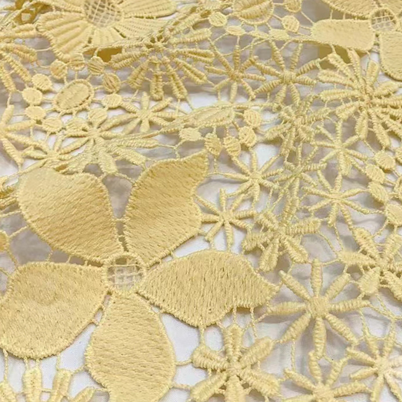 Milk Silk Lace Polyester Chemical Lace fabric Guipure Border Decoration Lace fabrics supplier