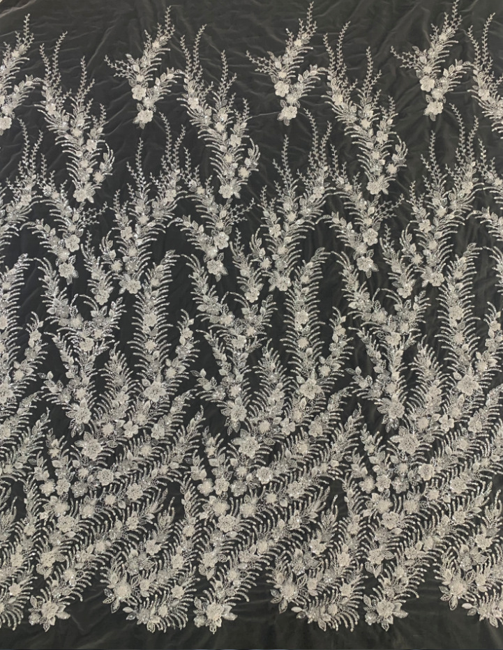 Bridal beaded lace fabric for wedding dresses Bridal beaded lace fabric for wedding dresses