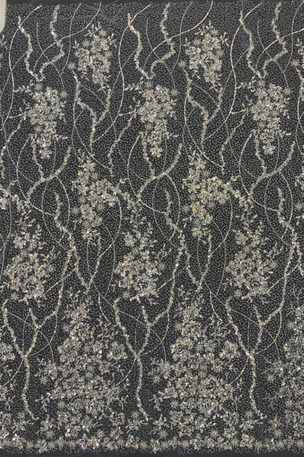 Bridal beaded lace fabric for wedding dresses Bridal beaded lace fabric for wedding dresses