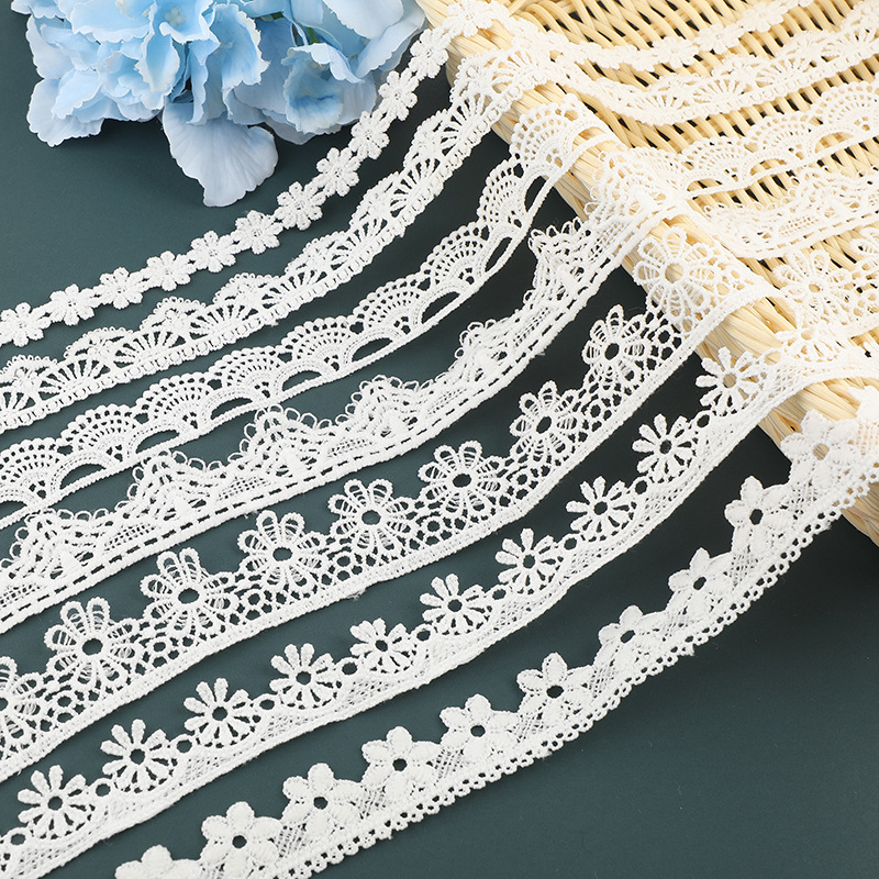 Factory Wholesale Polyester Embroidery Lace Fabric For Clothing Home Textile Decoration Lace Trim