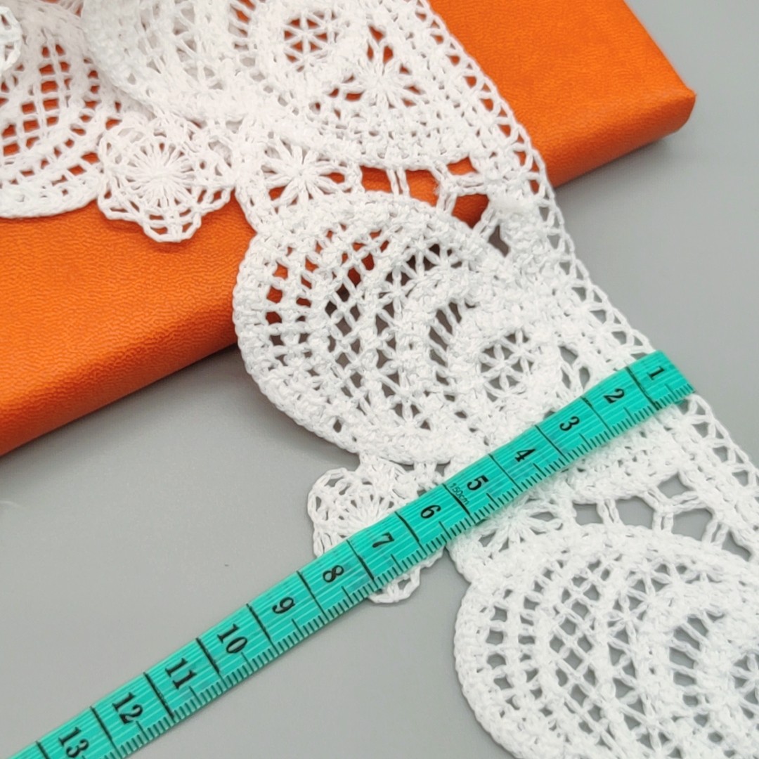 Fake hand crochet lace trim embroidery cotton-polyester lace trimming for garment