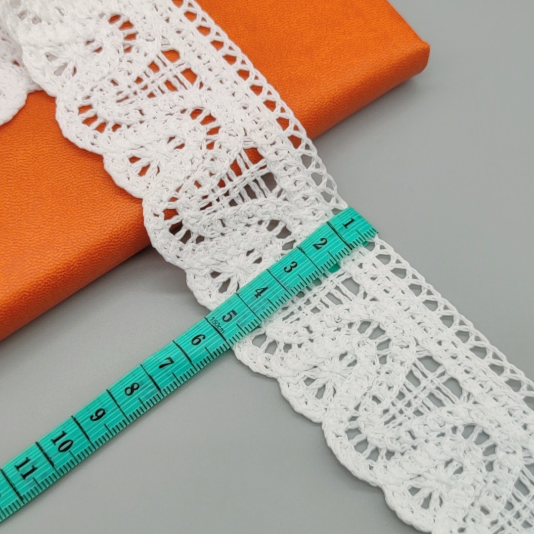 Fake hand crochet lace trim embroidery cotton-polyester lace trimming for garment