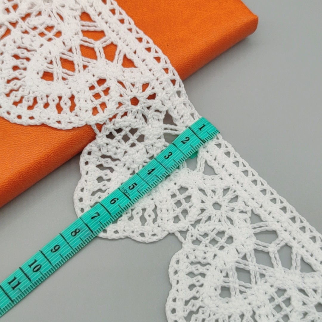 Fake hand crochet lace trim embroidery cotton-polyester lace trimming for garment
