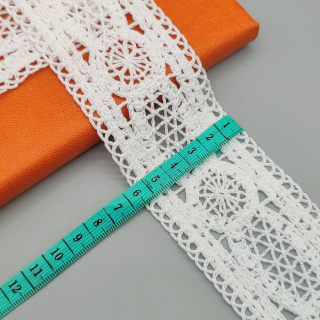 Fake hand crochet lace trim embroidery cotton-polyester lace trimming for garment