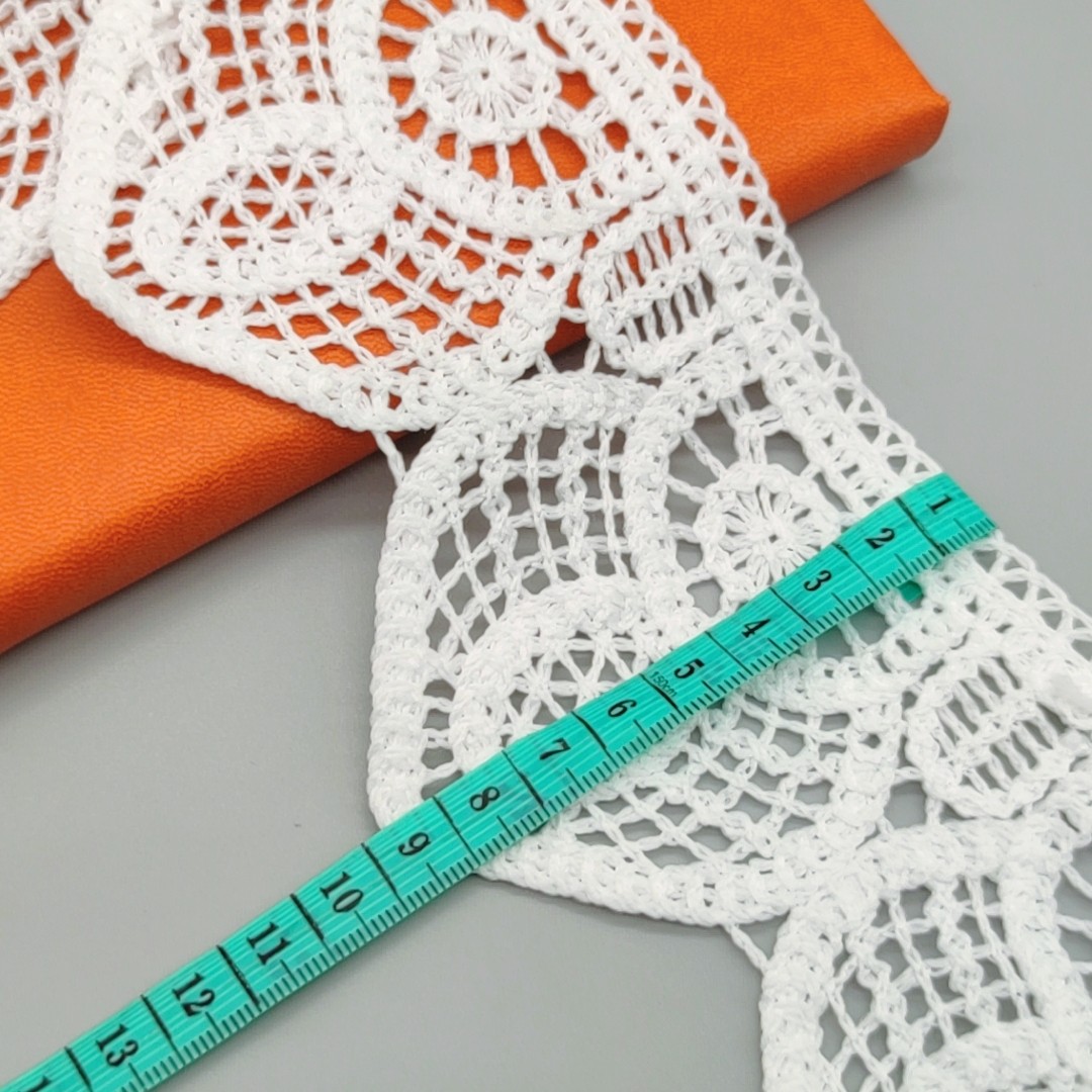 Fake hand crochet lace trim embroidery cotton-polyester lace trimming for garment