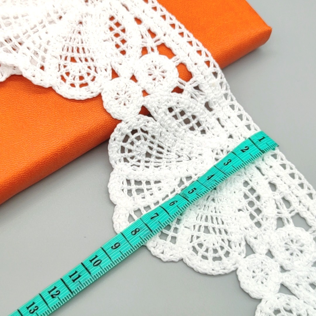 Fake hand crochet lace trim embroidery cotton-polyester lace trimming for garment