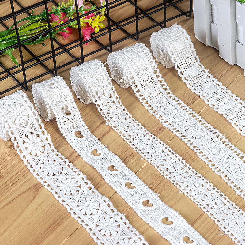 Cotton Thread Embroidered Hollow Water-Soluble Lace Trim Garment Accessories for Women's Clothing