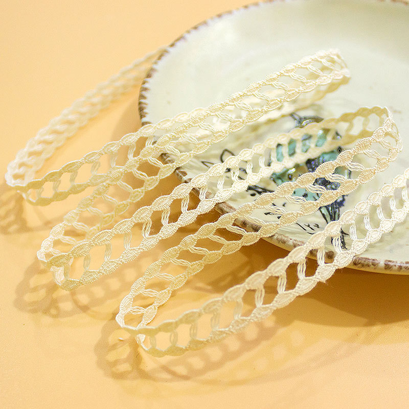 Stock Ruffled elastic band cotton thread lace crochet trim for Lolita dress garment accessories