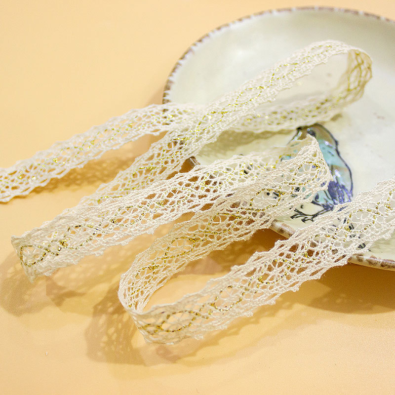 Stock Ruffled elastic band cotton thread lace crochet trim for Lolita dress garment accessories