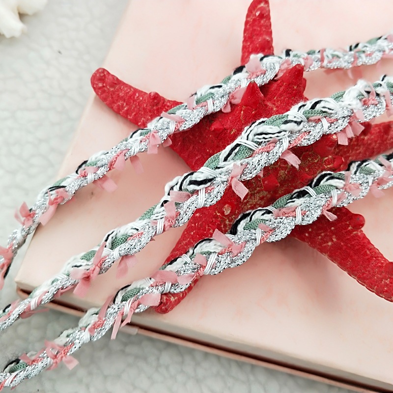 Hand-crocheted lace trim for decorating knitting lace trim accessories for Chanel-style jackets Hand-crocheted lace trim for decorating knitting lace trim accessories for Chanel-style jackets
