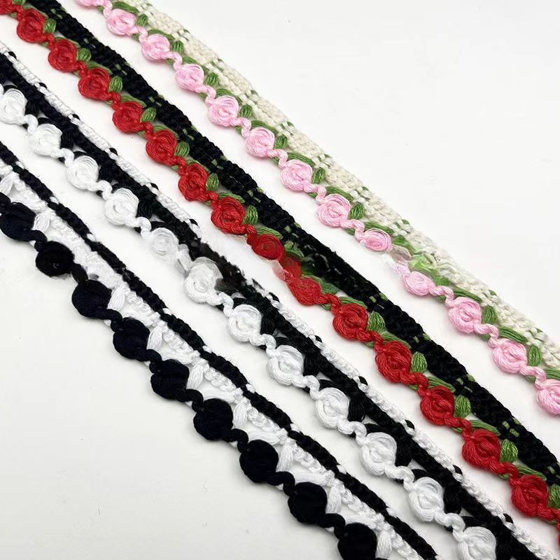 Hand-crocheted lace trim for decorating knitting lace trim accessories for Chanel-style jackets Hand-crocheted lace trim for decorating knitting lace trim accessories for Chanel-style jackets
