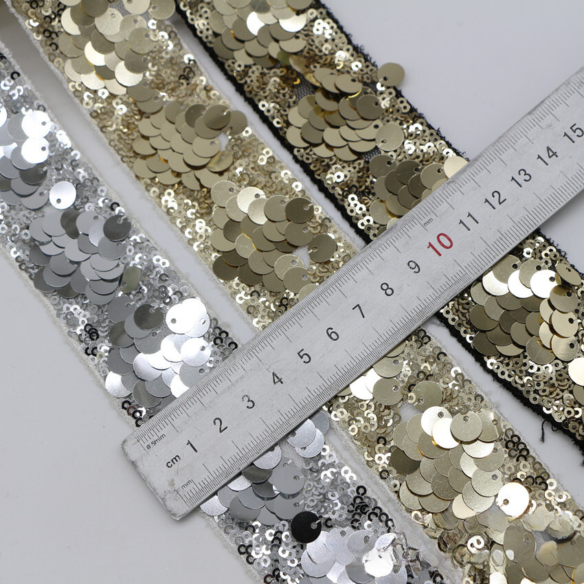 Sequin trim embroidery sequin tape decor for garments