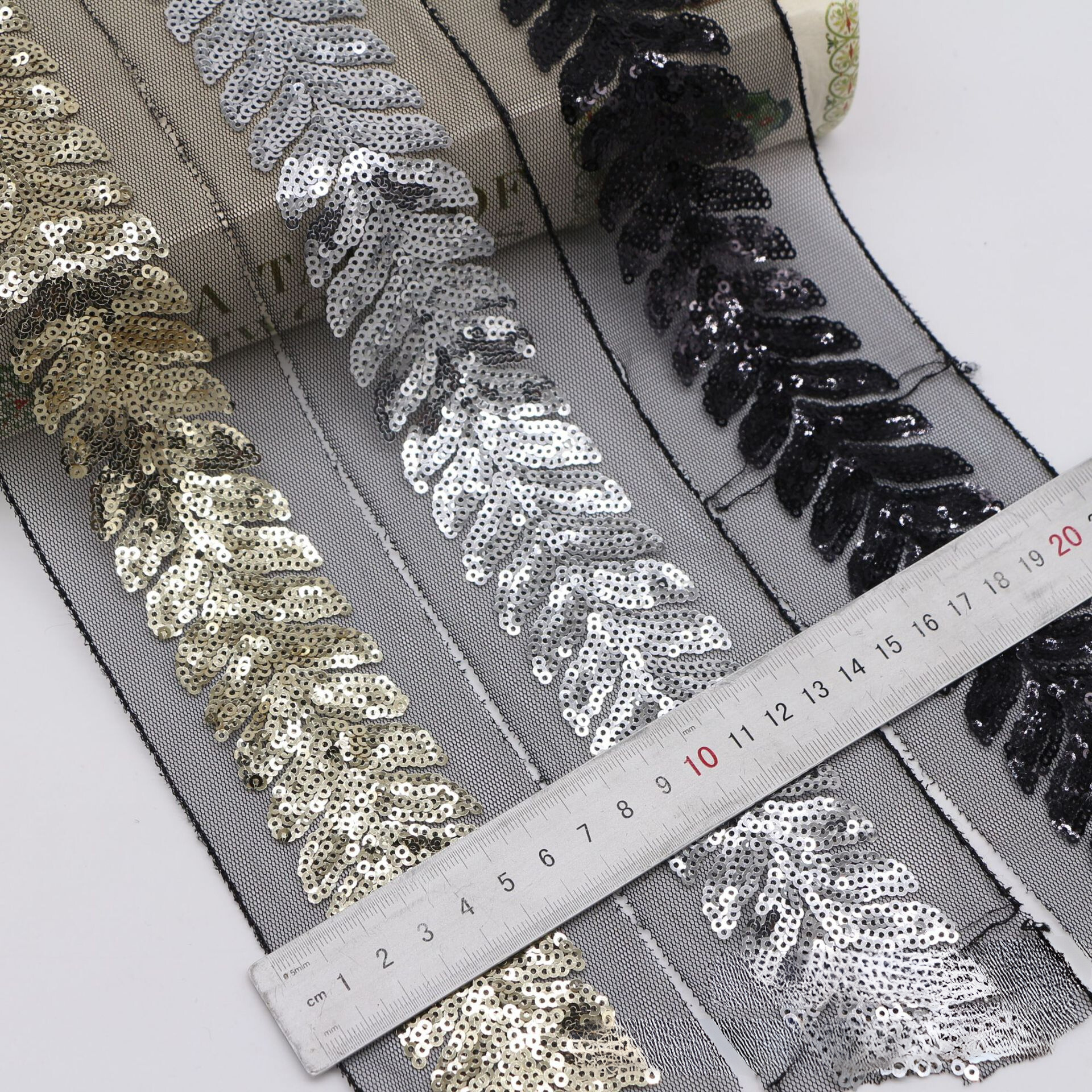 Sequin trim embroidery sequin tape decor for garments
