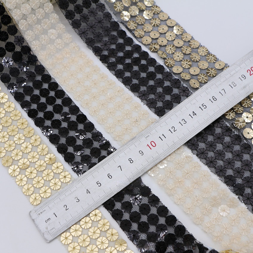 Sequin trim embroidery sequin tape decor for garments