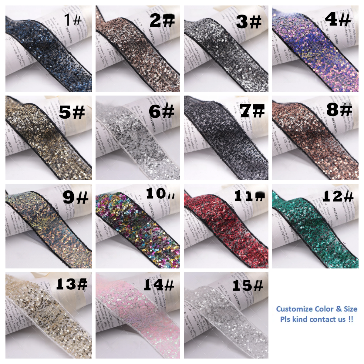 Embroidery sequin trim tape garment accessories