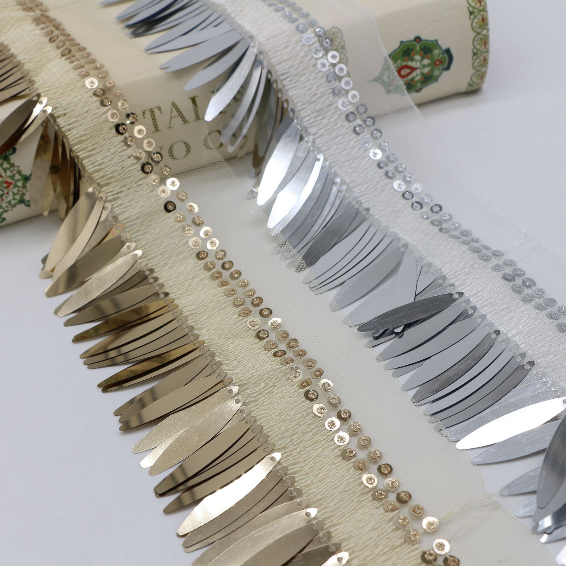 Shinny sequin tassel fringe trimming accessories for garment and home textile decor Shinny sequin tassel fringe trimming accessories for garment and home textile decor