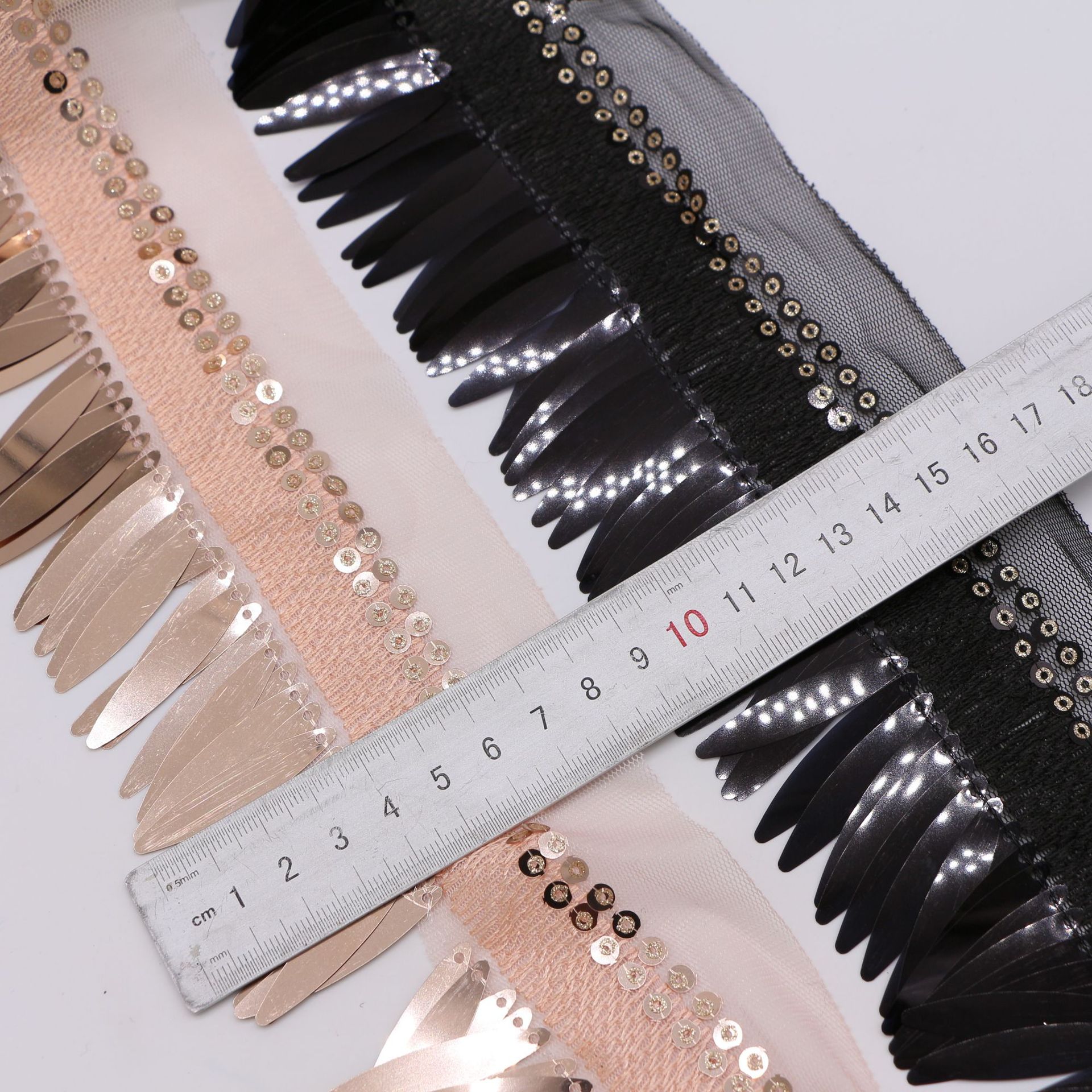 Shinny sequin tassel fringe trimming accessories for garment and home textile decor Shinny sequin tassel fringe trimming accessories for garment and home textile decor