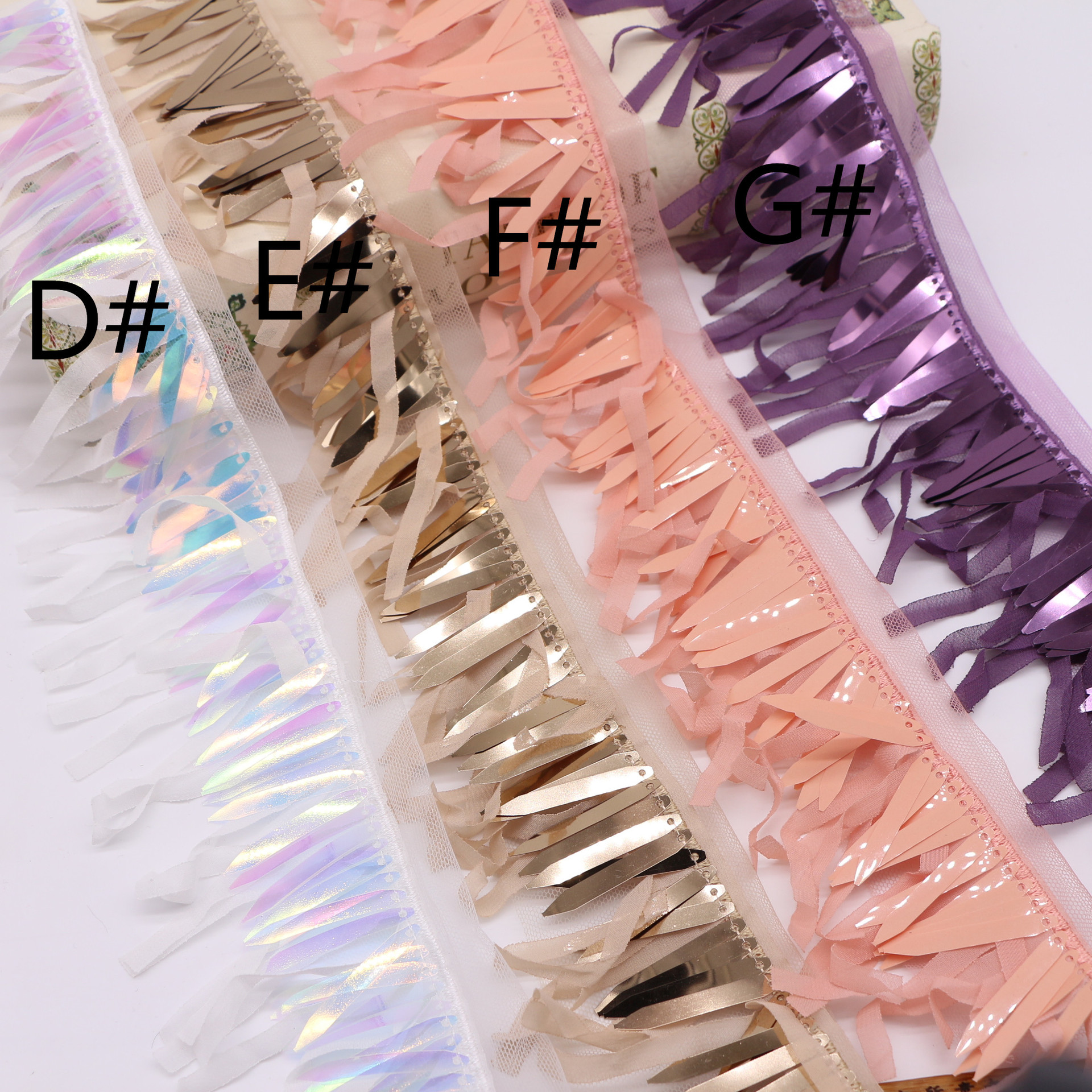 Shinny sequin tassel fringe trimming accessories for garment and home textile decor Shinny sequin tassel fringe trimming accessories for garment and home textile decor