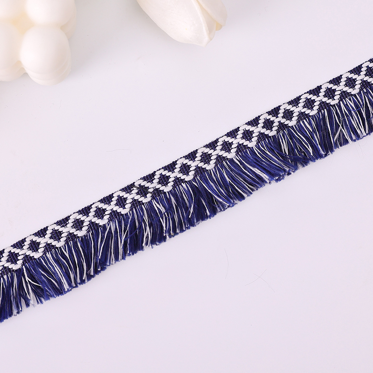 Blue denim color tassel fringe trims accessories for clothes