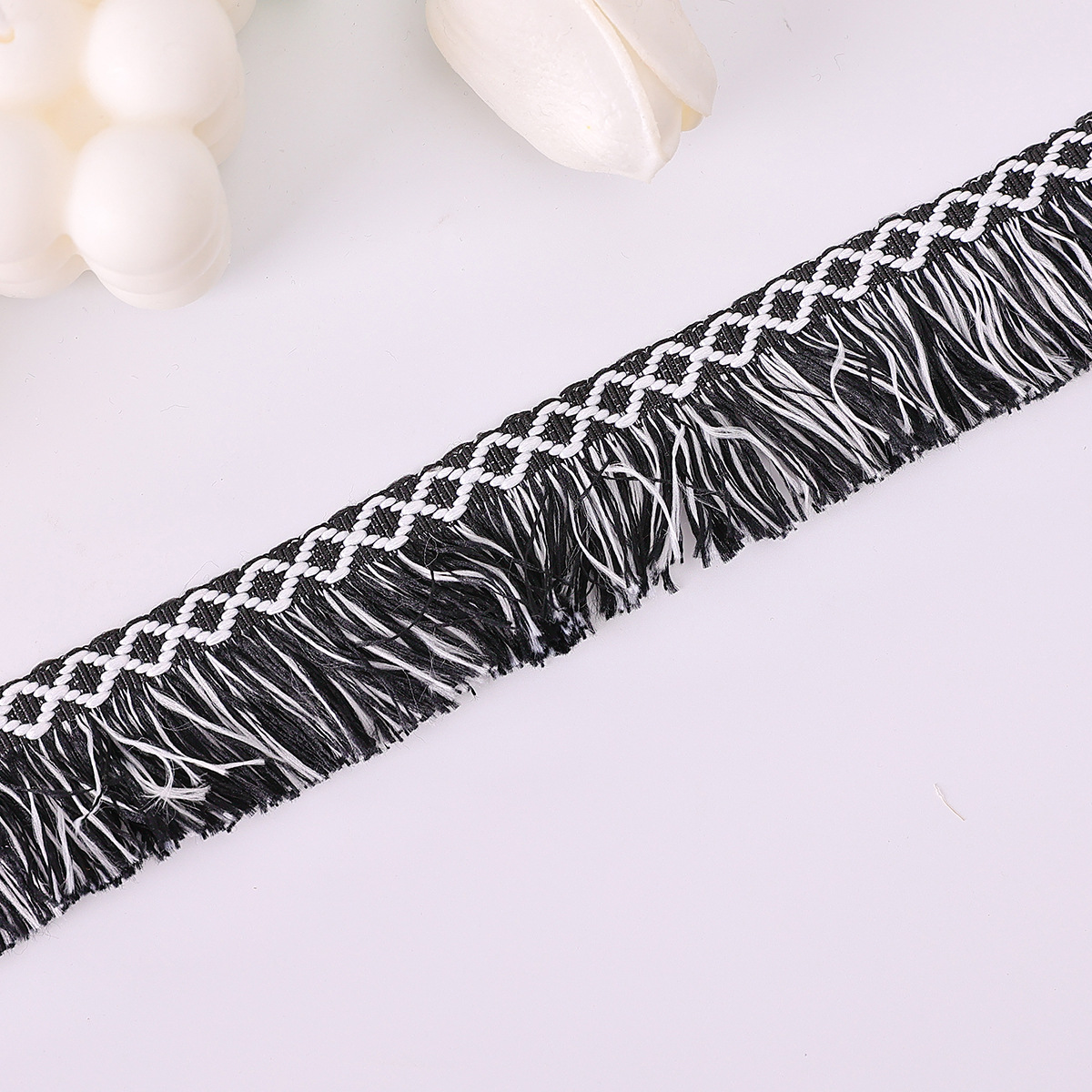 Blue denim color tassel fringe trims accessories for clothes