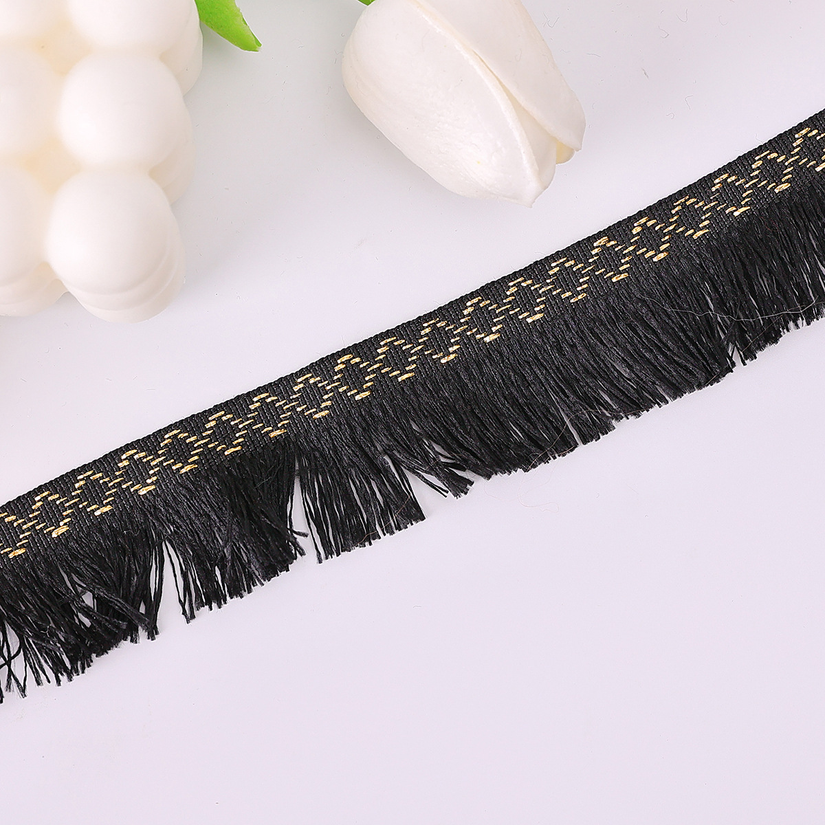 Blue denim color tassel fringe trims accessories for clothes