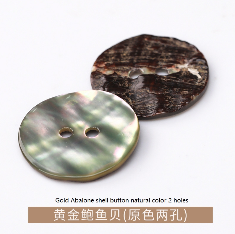 Natural abalone shell buttons