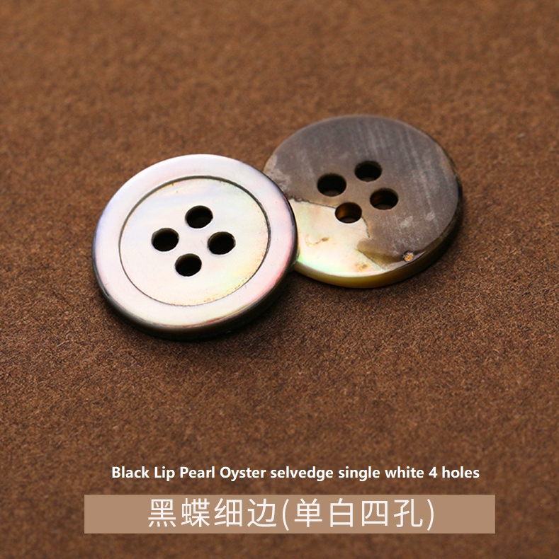 White sea shell mother of pearl button