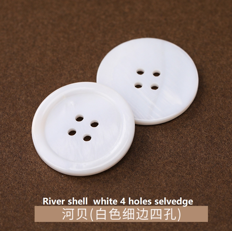 White sea shell mother of pearl button
