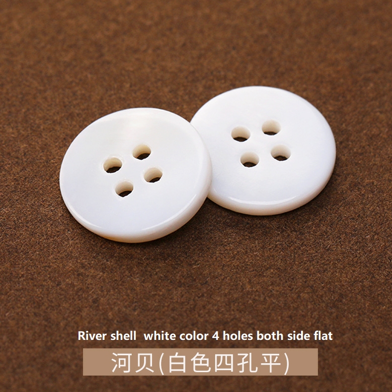 White sea shell mother of pearl button