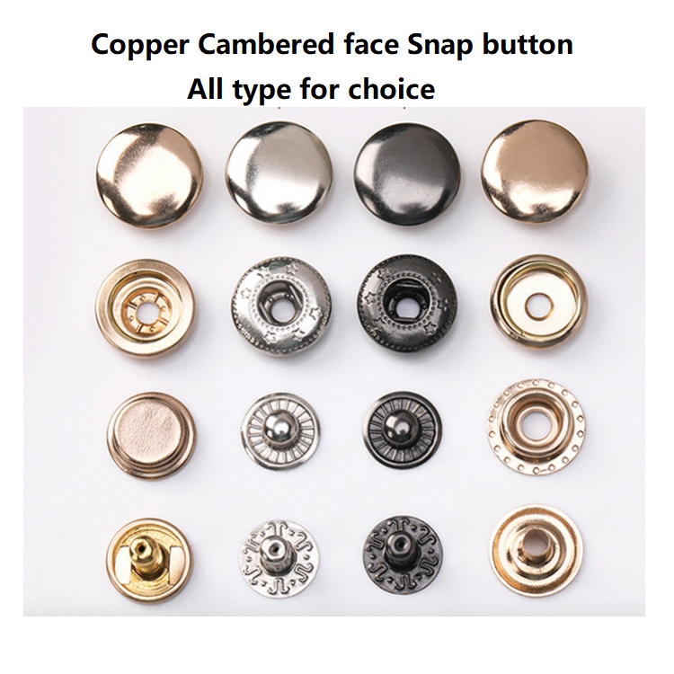 Orbicular snap metal button 